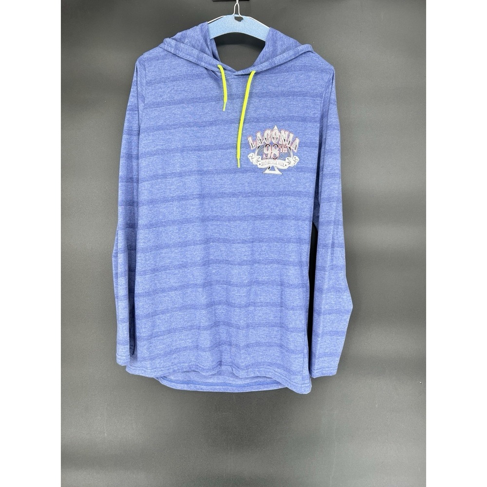 Laconia Bike Week Hoodie 2021 Blue Size Medium Motorcycle Week 2021 98th Annual